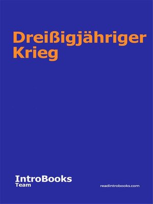 cover image of Dreißigjähriger Krieg